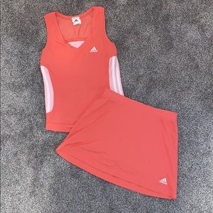 Adidas Clima365 orange Tennis Skirt Set